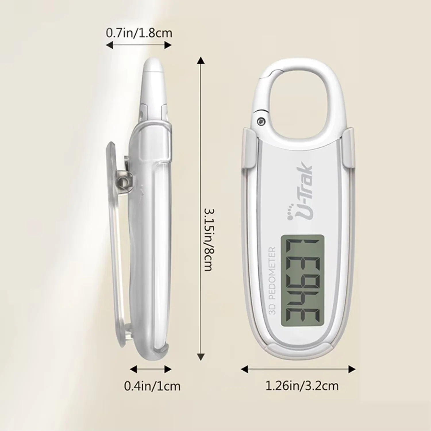 Walking 3D Pedometer Step Counter Large Electronic Pedometer LCD Display Simple Step Tracker Outdoor Sports