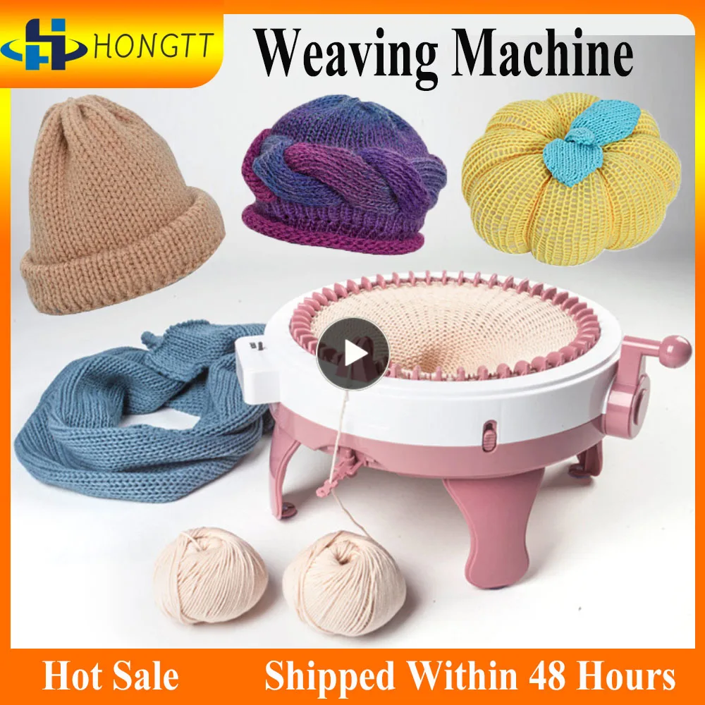 Knitting Machine 22 Needles Smart DIY Knitting Machine DIY Hand Loom  Weaving Scarf Sweater Hat Socks Educational Toy 