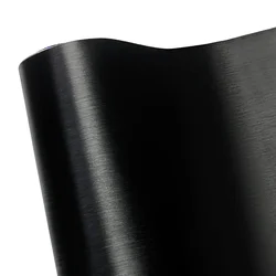 Waterproof Brushed Vinyl Self - Adhesive Decor Film - 50 cm x 100 cm (Black)