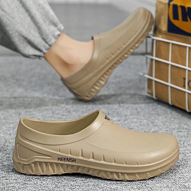 Men Chef Shoes Oil-proof Anti-slip Casual Sandals Slip-on EVA Waterproof Shoes Outdoor Work Shoe