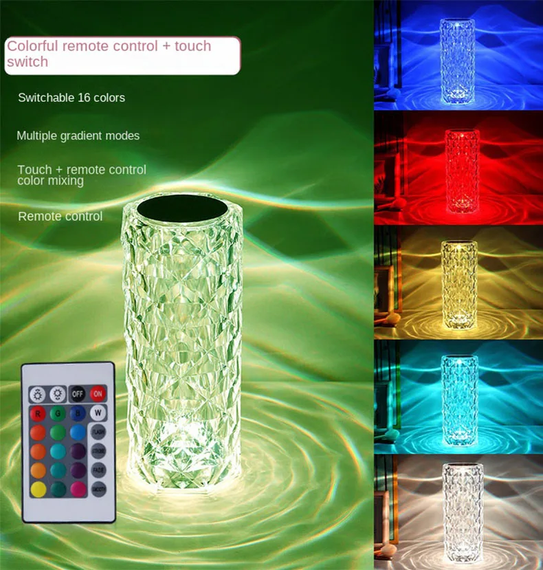 Crystal Touch Table Bedside Lamps