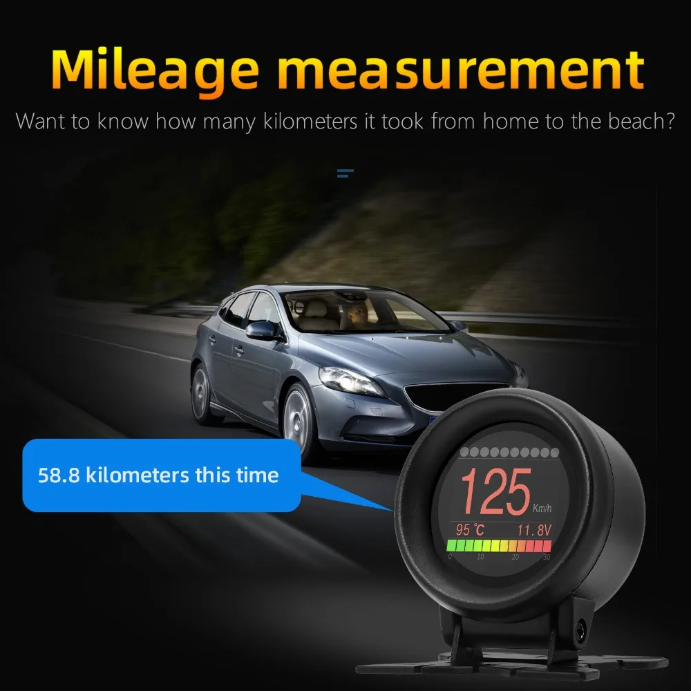 CXAT-Compteur numérique intelligent multifonctionnel pour voiture,  affichage du code de défaut, alarme, OBD, HUD, A205 - AliExpress