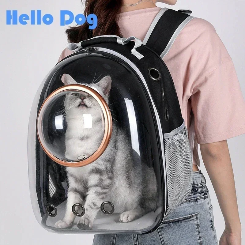 Transparent Capsule Pet Cat Backpack Out Travel Portable Cat Accessories Breathable Bag for Cats and Small Pet Dogs
