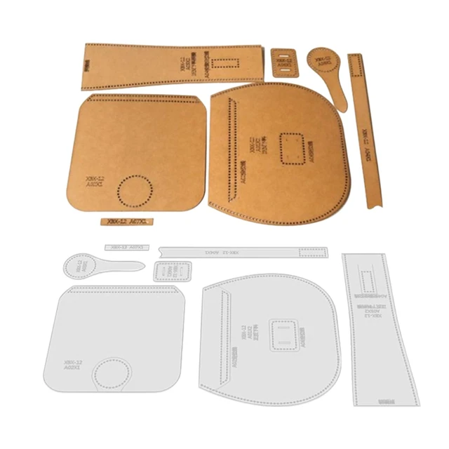 7x Leather Templates Patterns Bag Templates Sewing Machine