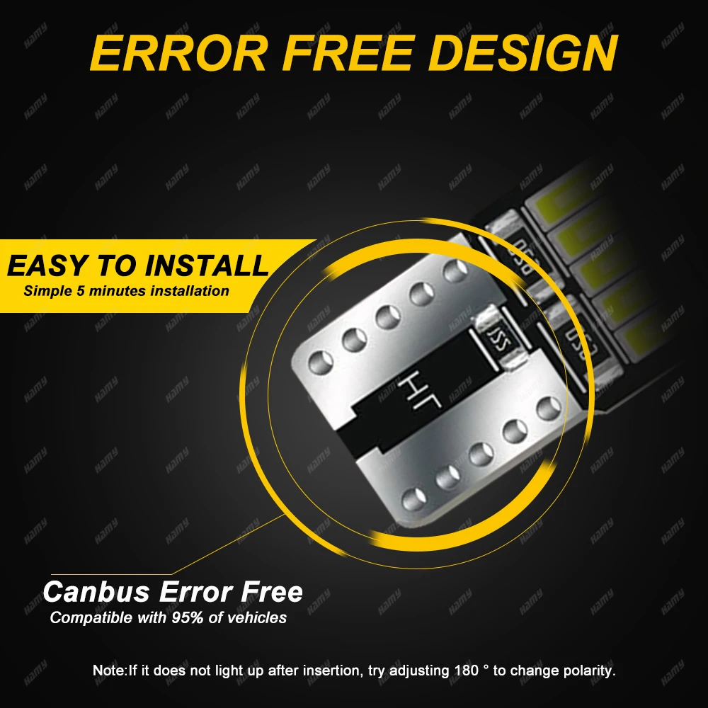 10/40 PCS T10 W5W LED  Canbus 12V 4014-26SMD 6500K  ڵ ׸  Ʈũ ȣ    400LM