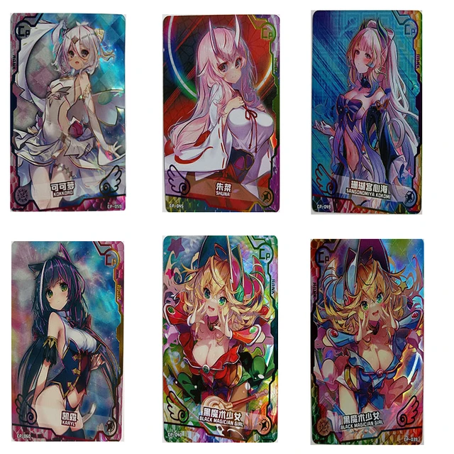 Goddess Story Girl Party Cp Ultra Rare Bronzing Flash Card Kms Prinz Eugen Kokkoro Black Magician Girl Anime Collection Card Toy