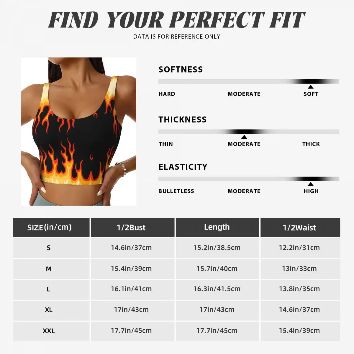 Women Workout Crop Tank Tops Racing Flames