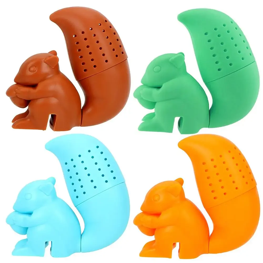 Squirrel Tea Infuser Stainless Steel Tea Ball Leaf Strainer for Brewing Device Herbal Spice Filter Kitchen Tools
