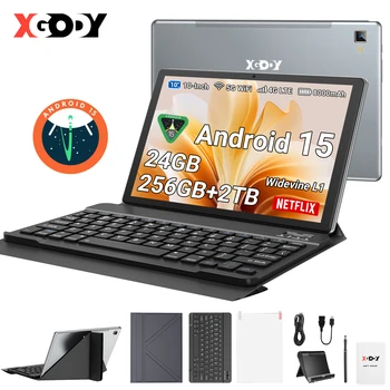XGODY P60 Pro Android 15  256GB Tablet PC 10 Zoll ultra-klares 90Hz Display 24GB(8+16) 256GB 8000mAh Akku Tablet