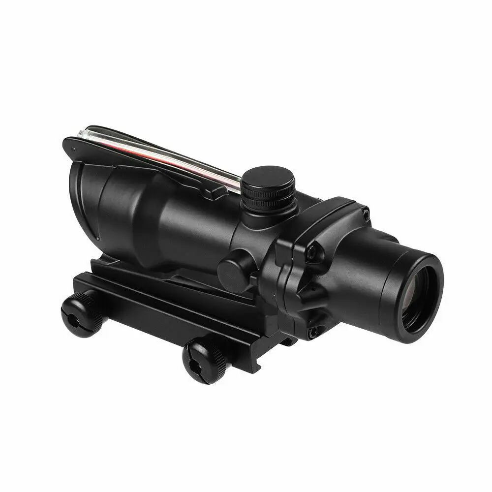 4x32 Fiber Optics Red Green Chevron Cross Illuminated Tactical Sight Scope