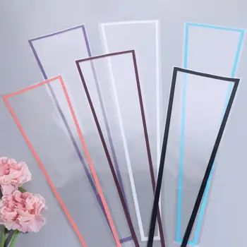 50 pezzi di sacchetti per imballaggio di fiori trasparenti, forniture per pacchetti, sacchetti di plastica, carta da imballaggio, bouquet impermeabile, materiale per imballaggio, matrimonio