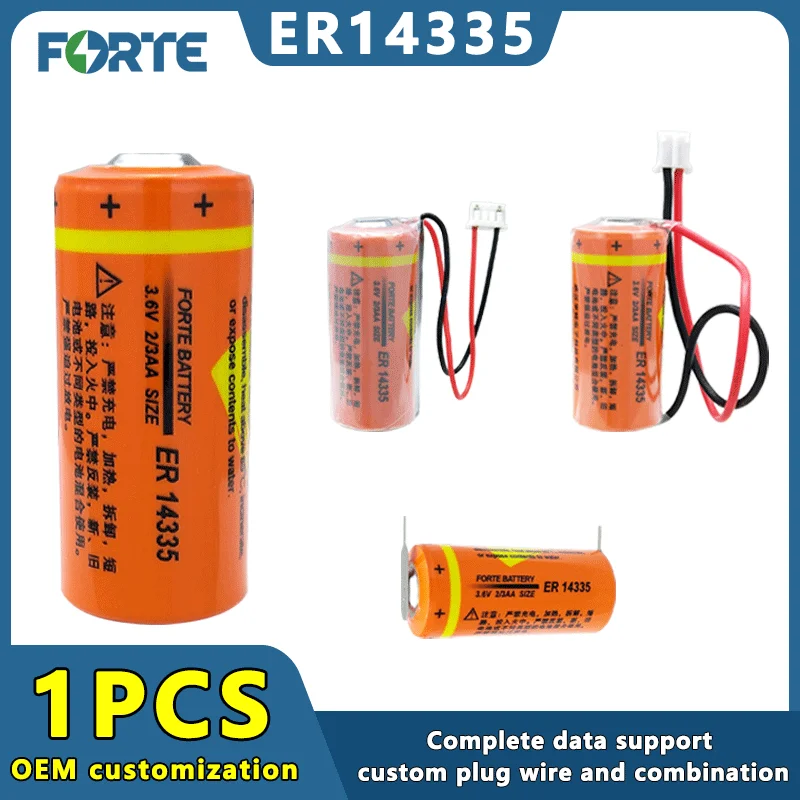 

Original Forte ER14335 3.6V 2/3AA Primary Lithium Battery For Video Camera Electric Equipment Wireless Automotive Electronics