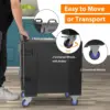 2pcs End-Loading Insulated Food Pan Carrier w/Wheels, for 5 Full-Size Pan, 81 Quart Capacity, Food-Grade LLDPE Material, Stackab 2