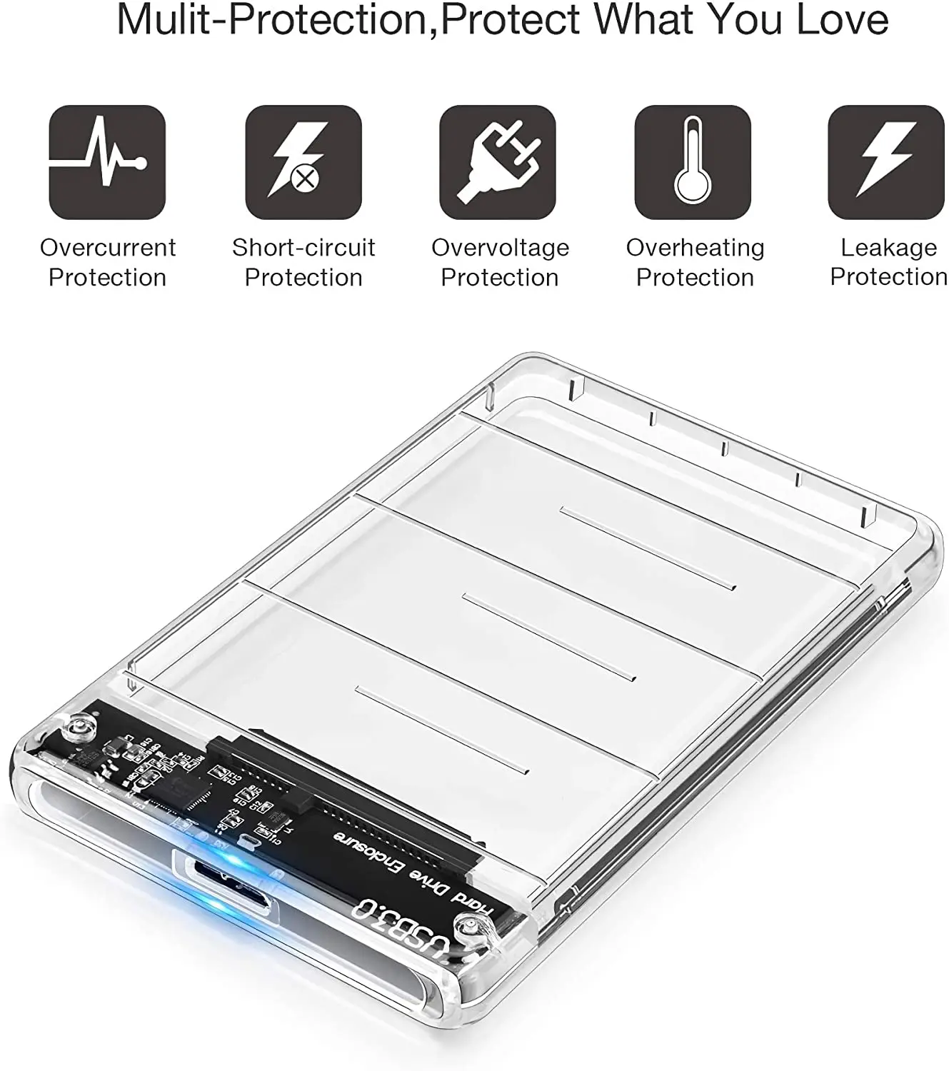 2.5  HDD ̽ SATA to USB 3.1 Gen2 10Gbps  ϵ ̺ ̽, HDD Ŭ SSD ũ ̽  UASP