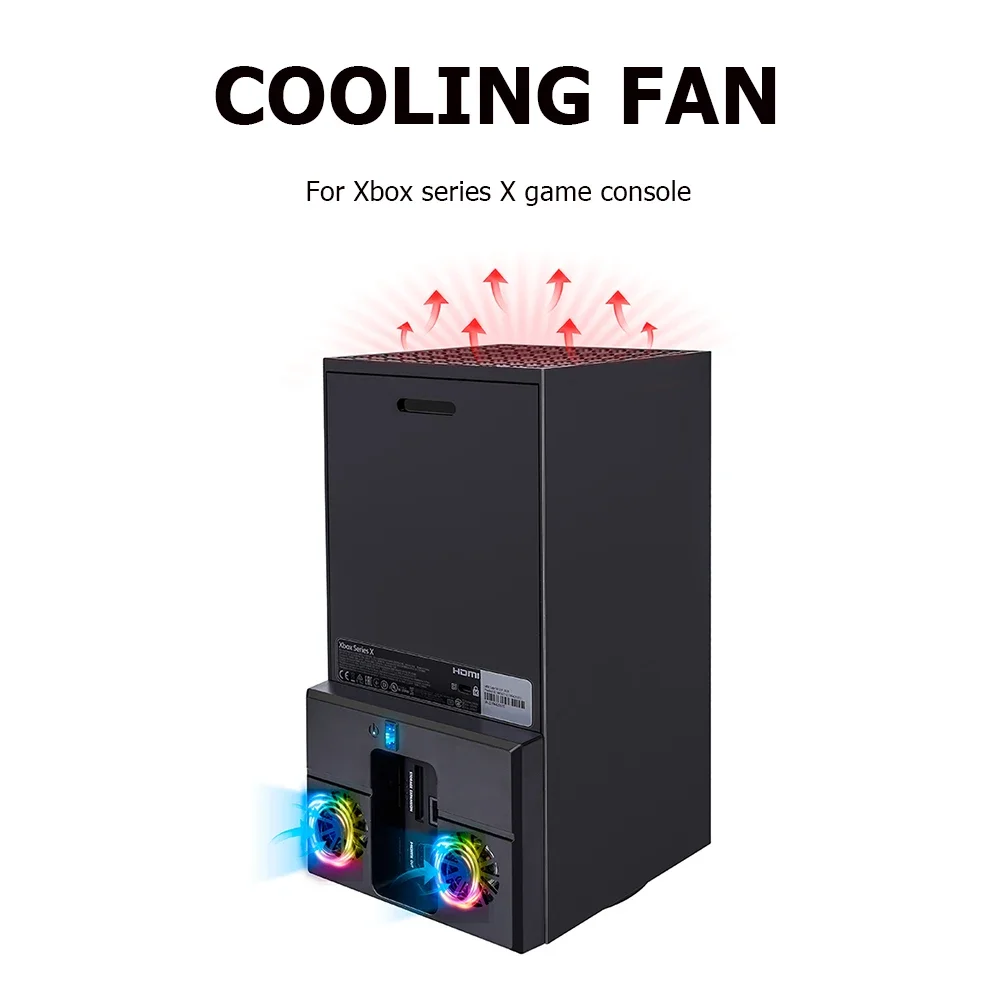 Xbox Series X Console Cooling Fan Dock Station Slim Vertical Stand Host Side Radiator Usb Game Cooler For Xbox game Console cooling fan,gaming cooling fan