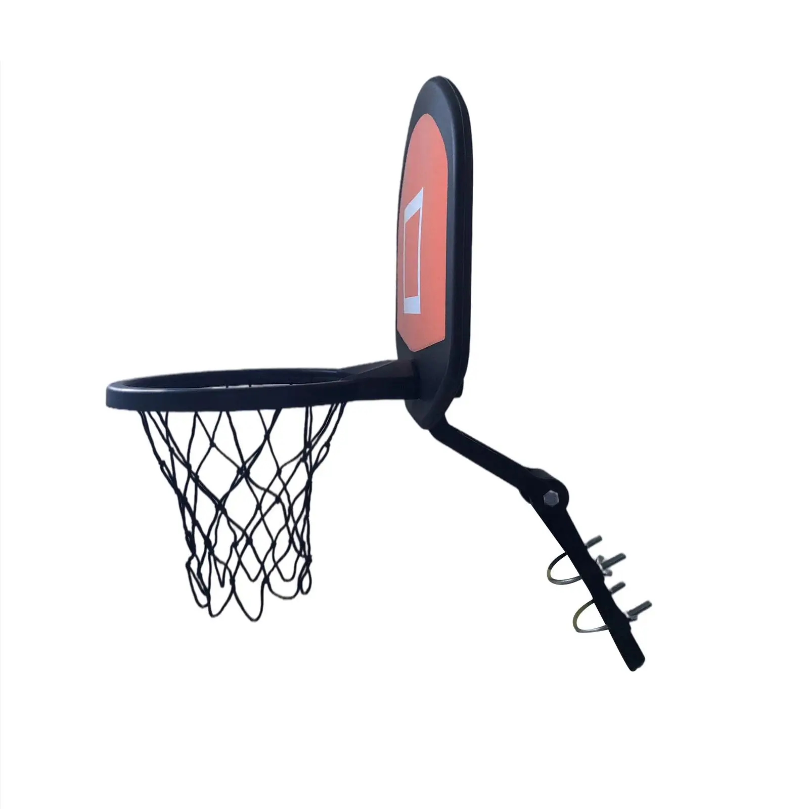 Trampoline Basketball Hoop Outdoor Sports Trampoline Attachment Basketball Backboard For Game Playing Curved Pole Dunking Indoor basketball hoop
