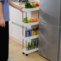 Toilet, bathroom, crevice storage rack, kitchen, narrow cabinet, living room, floor standing crevice rack，1pc 1