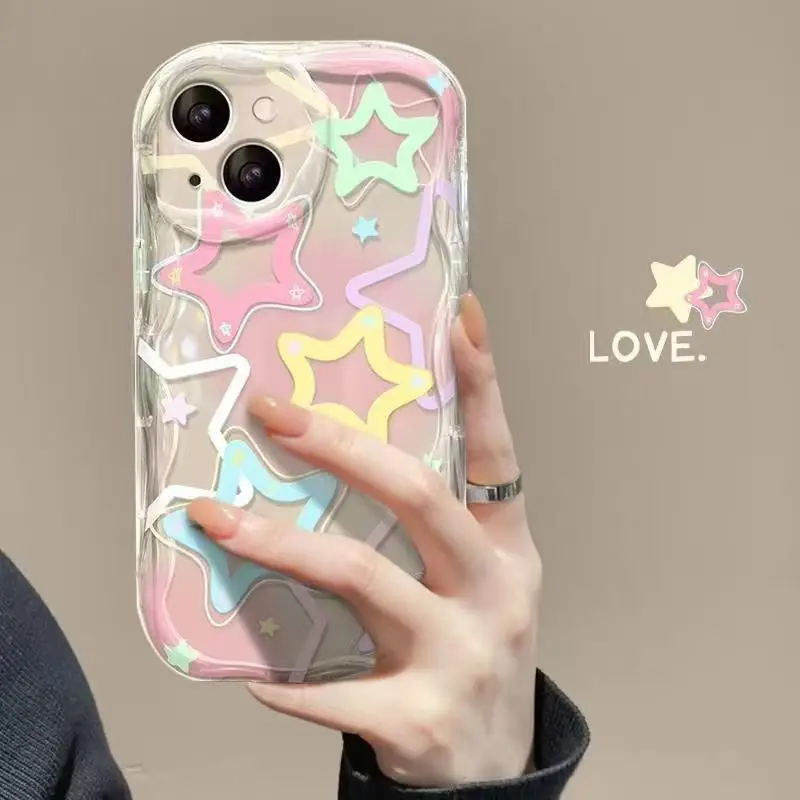 Vibrant Galaxy Clear Wave TPU Phone Case