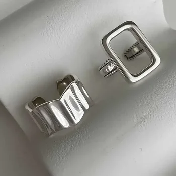 Anelli in metallo color argento vintage Set eleganti anelli regolabili irregolari per le donne Anello geometrico alla moda Regalo per feste di gioielli punk