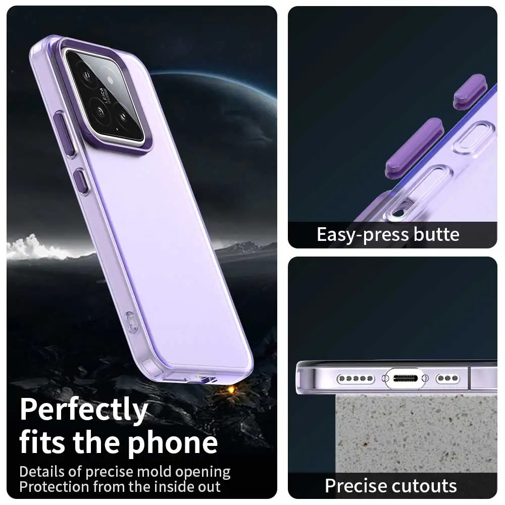 Luxury Matte Skin Feel Translucent Shockproof Bumper Case