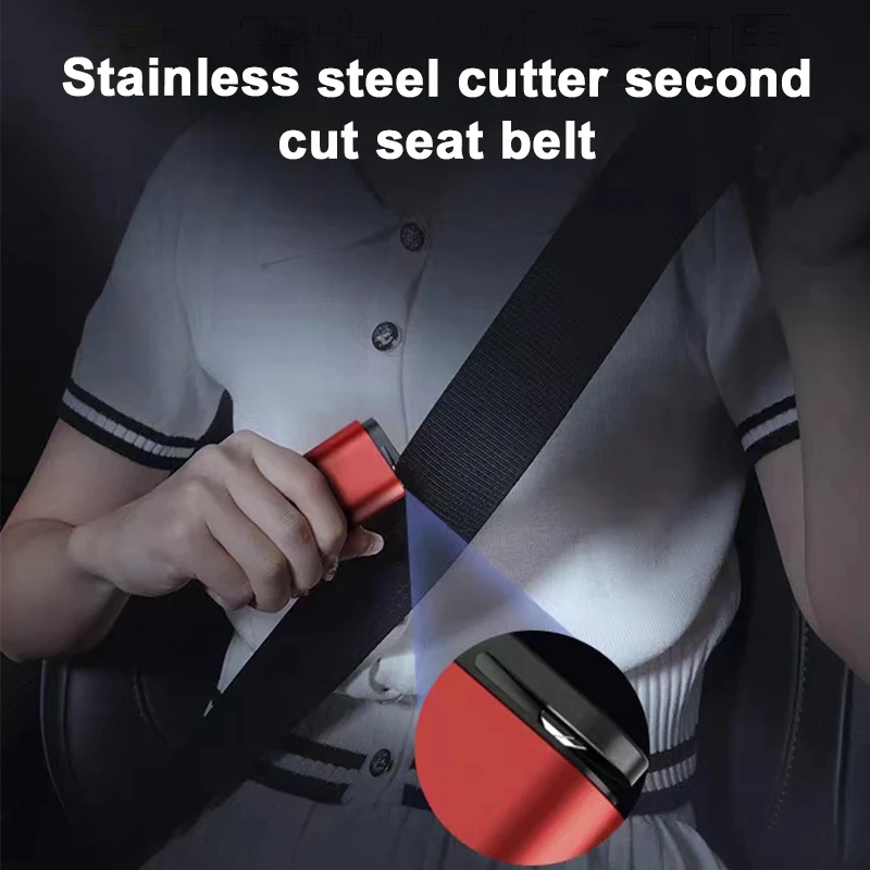 Alloy Car Safety Hammer Multifunction Car Glass Window Breaker Seat Belt Cutter Life-Saving for Emergency Escape