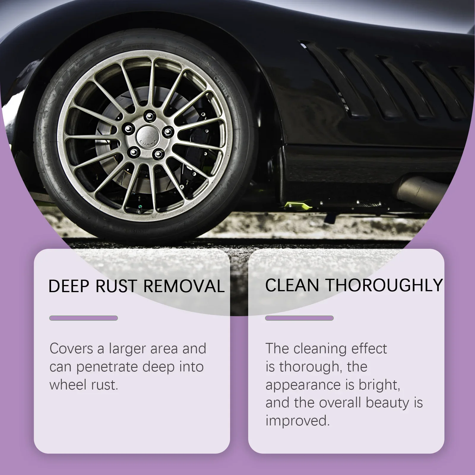 HOMONTH Multi-Purpose Rust Remover Spray for Wheels Effective Wheel Rust Inhibitor and Cleaner