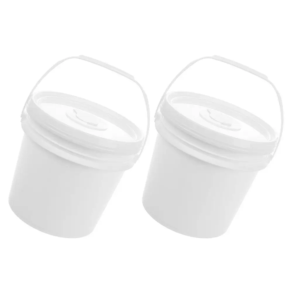 2Pcs 플라스틱 물티슈 버킷 뚜껑 포함 식품 등급  물티슈 용기 소형 자동차 컵 홀더 여행용 물티슈 정리함 밀봉