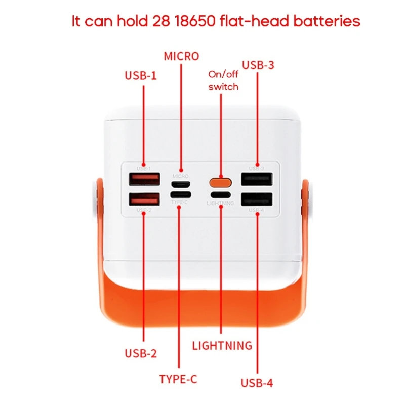 22.5W Quick Charge 28x18650 Power Bank Case USB Mobile Phone Fast Charging QC 3.0 PD DIY Shell 18650 battery Holder Charging Box