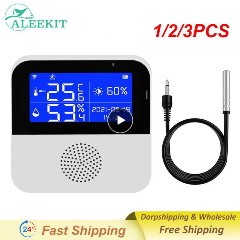 

1/2/3PCS Tuya WIFI Temperature And Humidity Sensor Support Alexa Assistant Smart Indoor Hygrometer Thermometer With LCD
