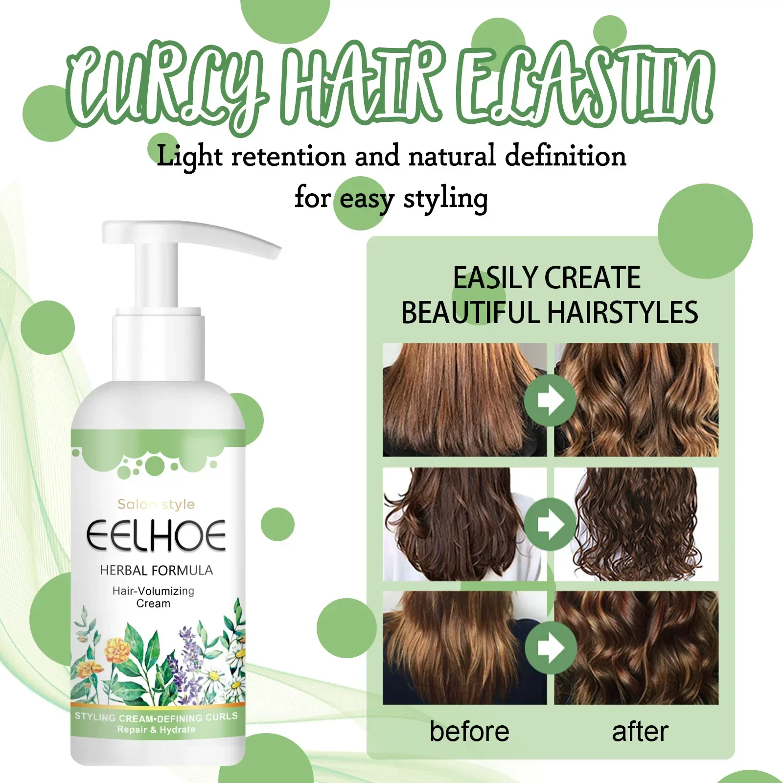 Curly Hair Products Mousse Care Coconut Oil Smoothing Frizz Control For Damaged Hair Care Magical Treatment Vitamins Mask
