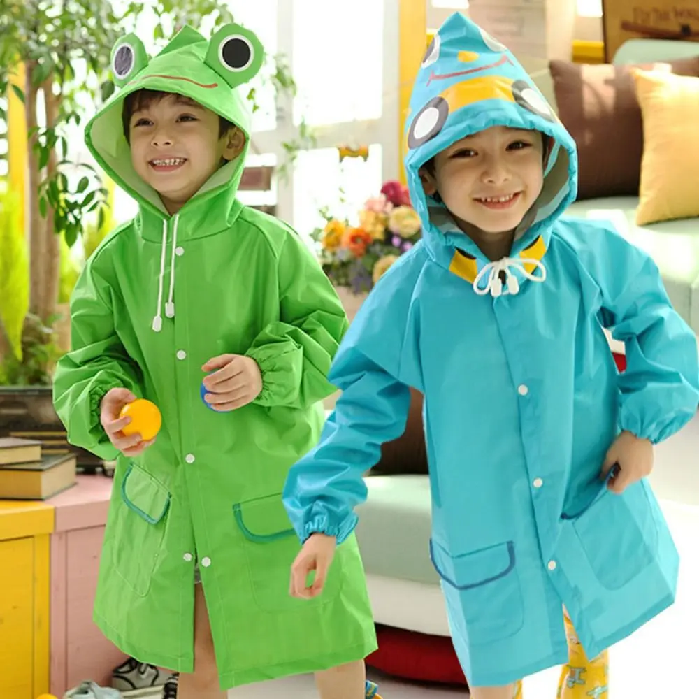 Raincoat Poncho Cute cartoon pattern children's raincoat thick fabric raincoat