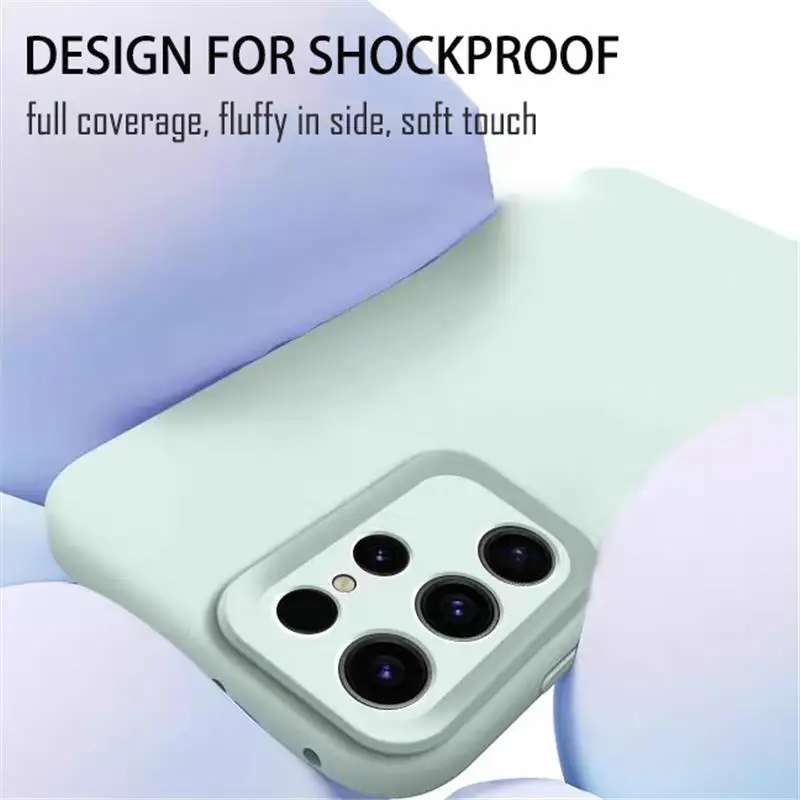 Luxury Magnetic Liquid Silicone Case - Soft Skin Fluffy Protective Cover