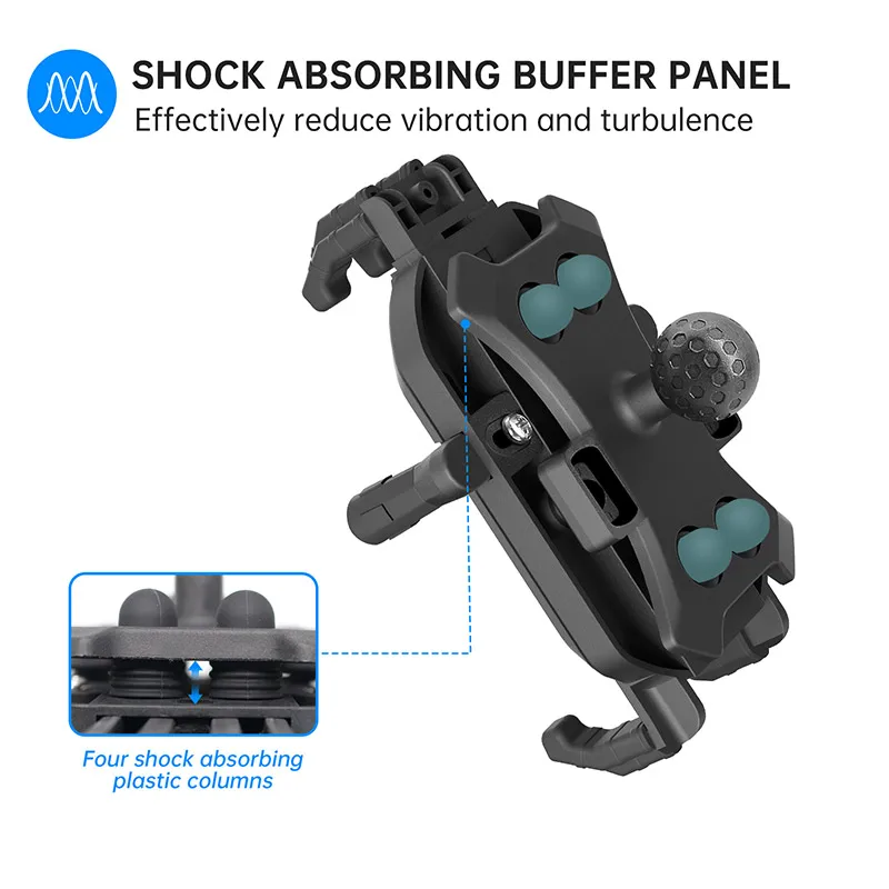 

Universal Mobile Phone Holder Motorcycle Shockproof Navigation Phone Stand 360° Rotation With Motorcycle Accessories