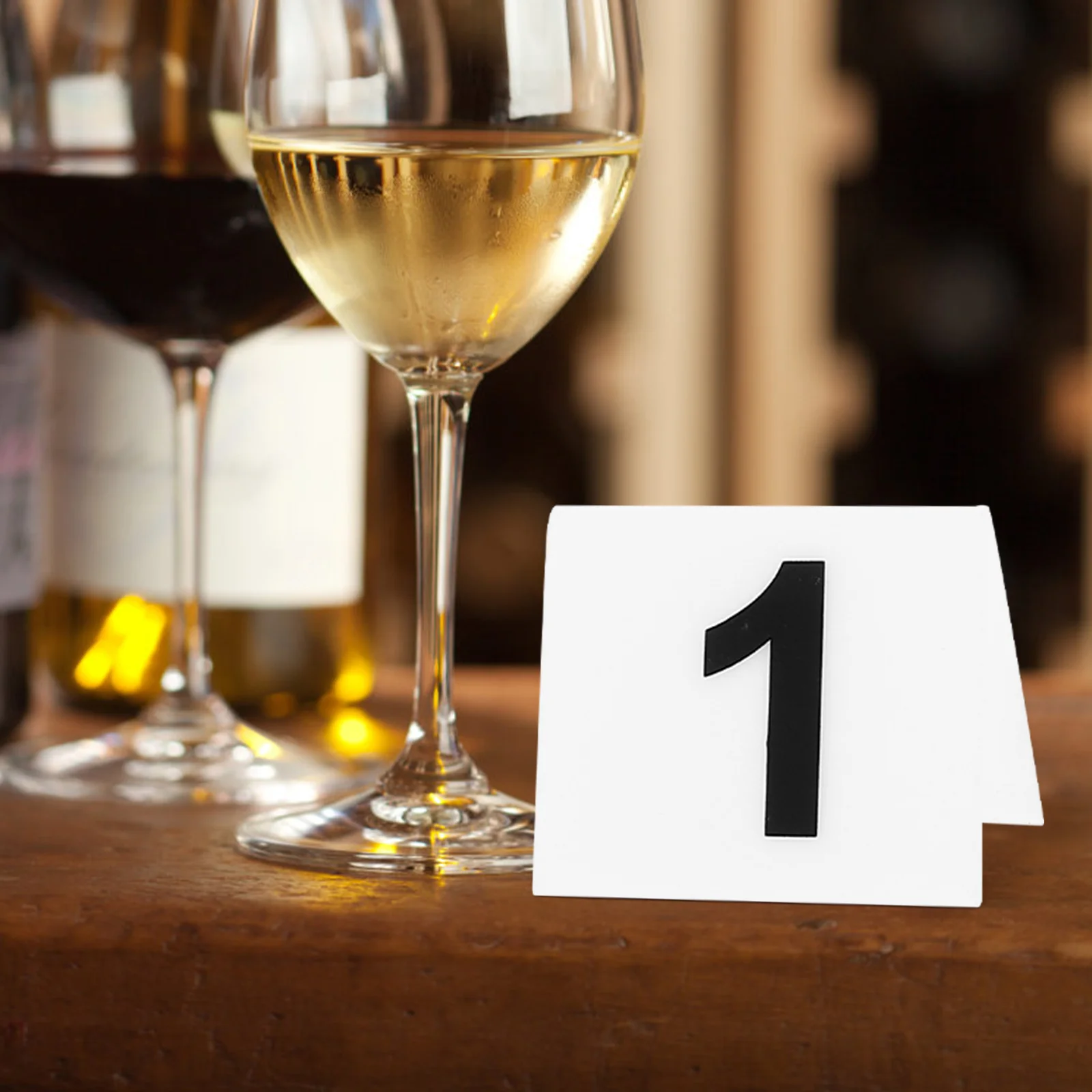 20 Pcs Restaurant Number Plate Table Numbers Supply Game Accessory White Double Sided Evidence Marker Reusable