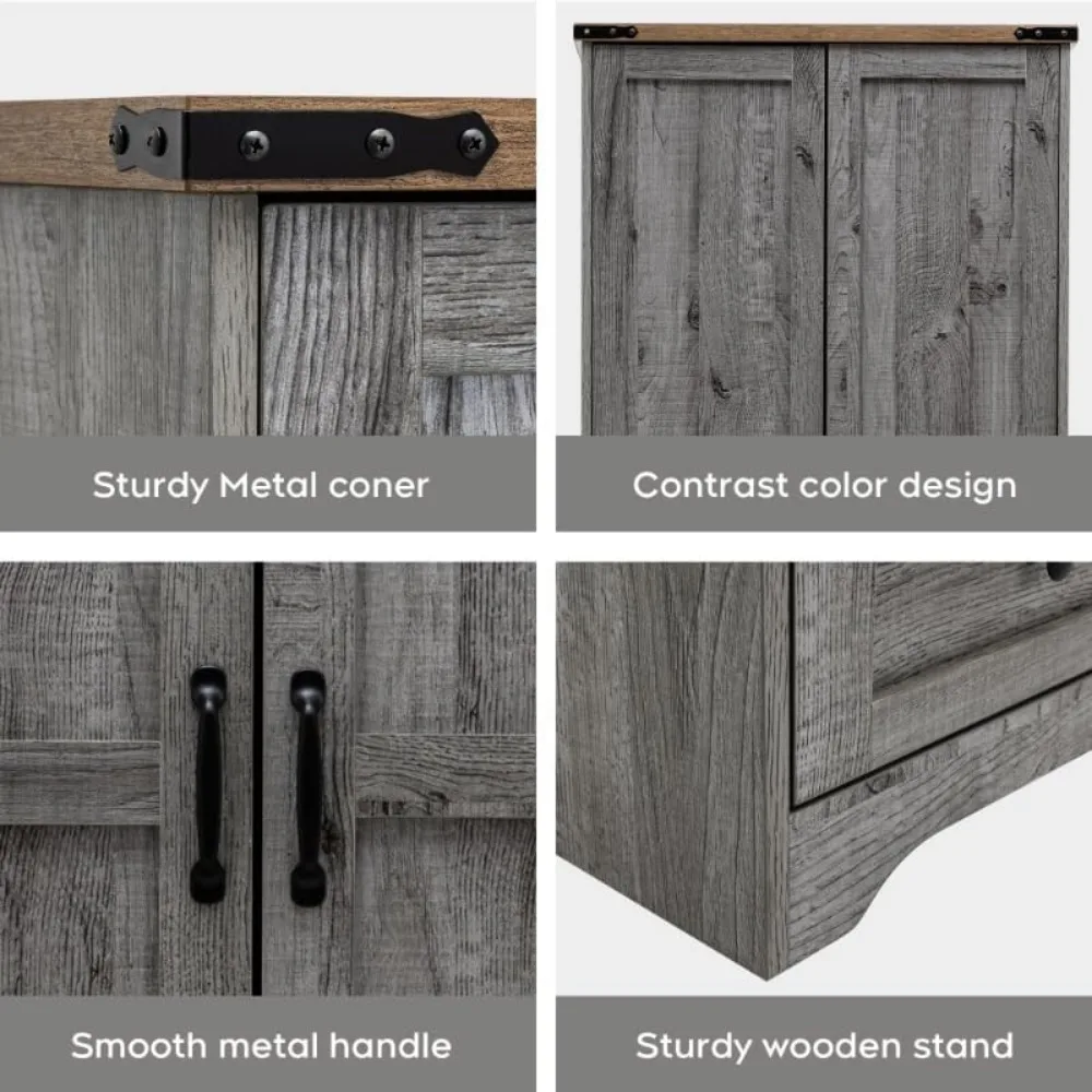 71" wooden armoire wardrobe closet. Modern functional tall storage cabinet with adjustable shelf and hanging rail. 5