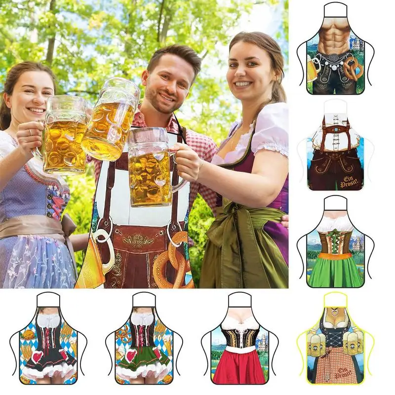 TAKONE Oktoberfest Schürze Damen - Lustige Dirndl-Schürze Für Feste & Partys