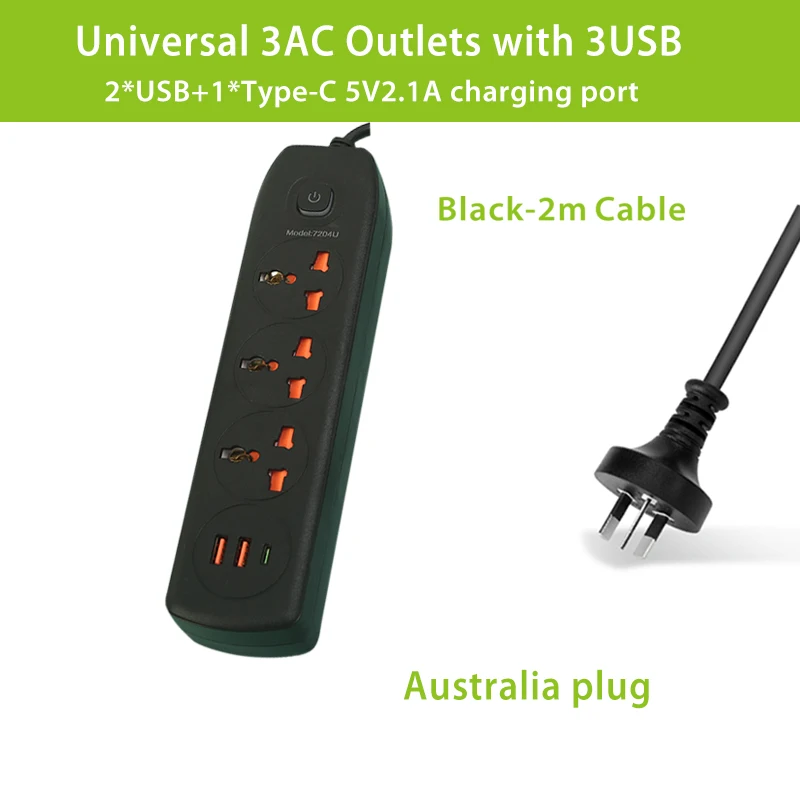 Black-Australia plug