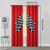 2pcs, Curtains Roller Blinds Race Flag Checkered Versatile Polyester (without rod) Decorations For Home Ldeal for Living Room, 4