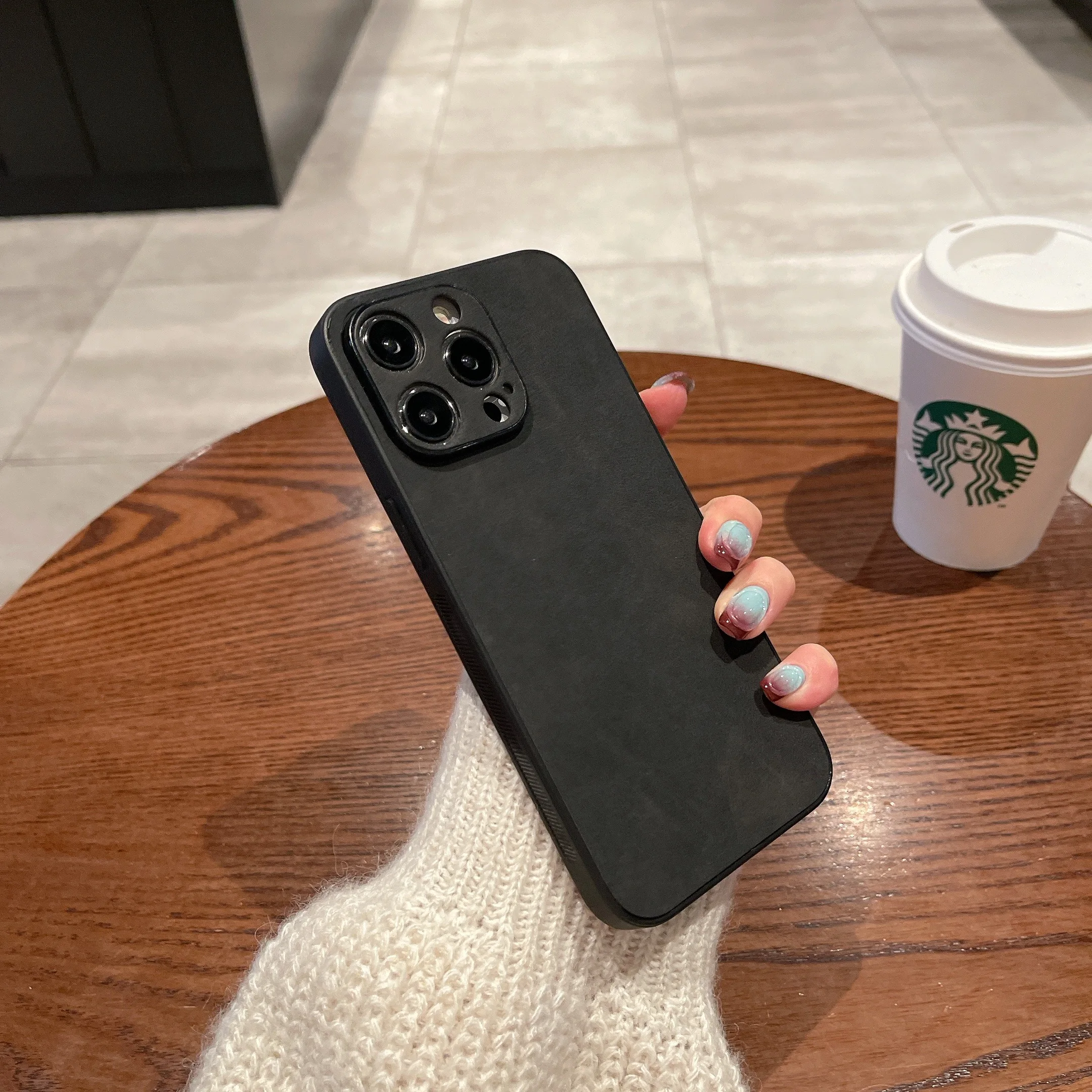 Luxury Matte Soft Suede Leather Fabric Shockproof Retro Phone Case
