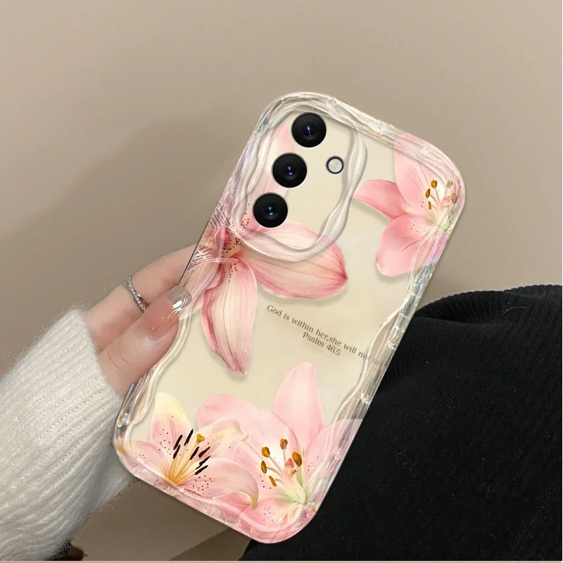 Pink Trumpet Flower Design Phone Case