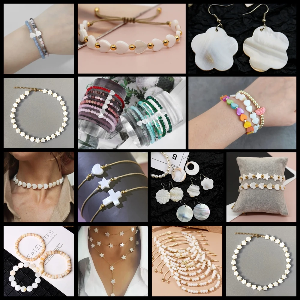 Natural White Mother Of Pearl Shell Beads for Jewelry Making 2