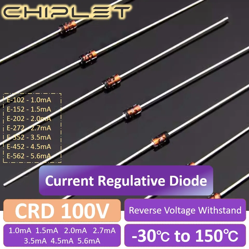 3Pcs Current Regulative Diode CRD 100V 1.0mA 1.5mA 2.0mA 2.7mA 3.5mA 4 ...