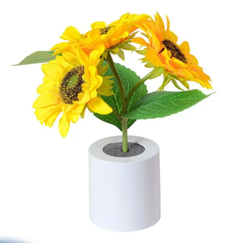 

Artificial Tulip Sunflower Decorative Light Rechargeable Bedroom Lamp Creative Night Light for Kids Friend Birthday Holiday Gift