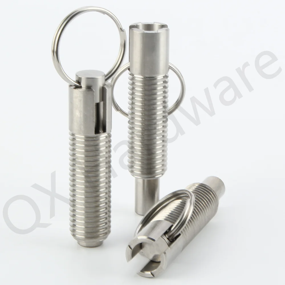 QX234 Factory Supply Hand Retractable Pull Pin Spring Plunger Index Bolt Stainless/Carbon Steel Indexing Plunger With Ring