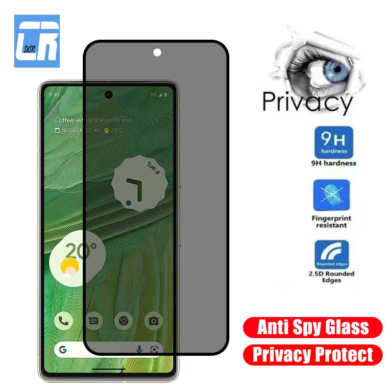 

Full Cover Anti-Spy Screen Protector For Google pixel 7 6A 5A 4A 3A Privacy Tempered Glass For Pixel 6 5 4 3 2 XL Glass Film