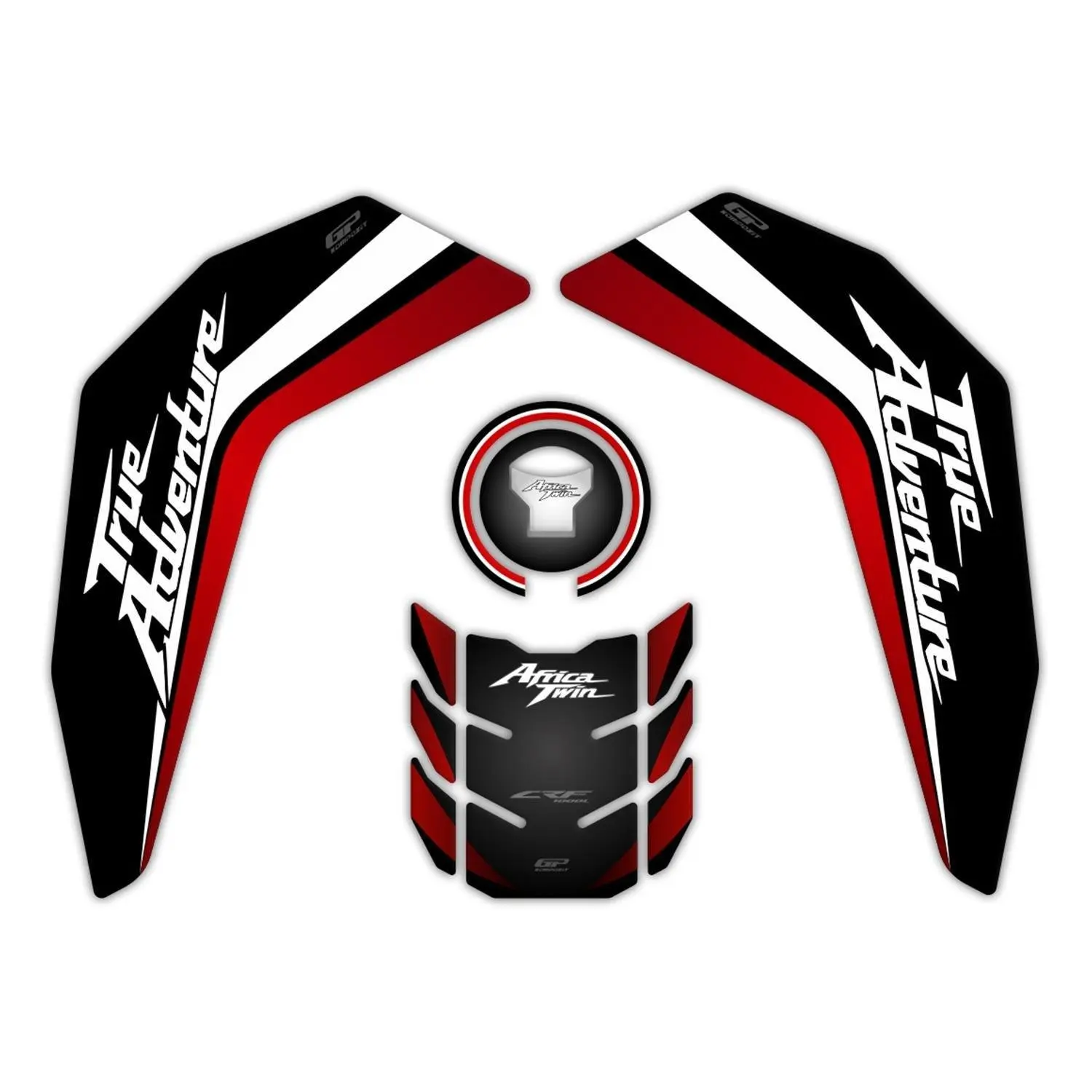 

GP Composite For Africa Twin 2016-2019 Compatible Tank Pad Set Red