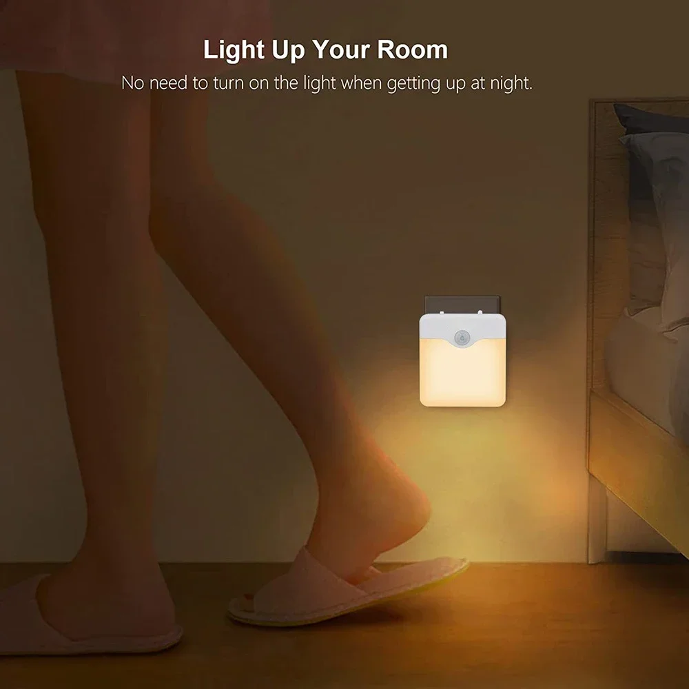 LED Night Lamp Wireless Motion Sensor Light US EU UK AU Plug Sensor Night Lamp Dimmable Lights for Bedroom Corridor Lighting
