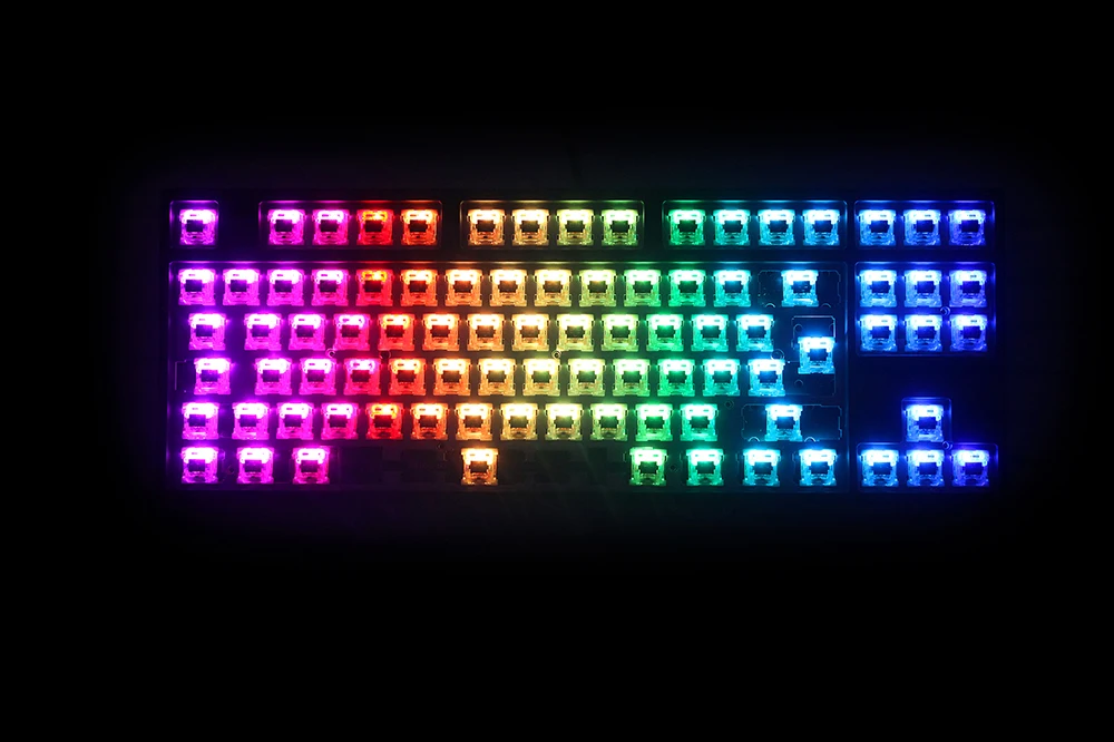 Teclado mecânico personalizado swappable quente, interruptor programável