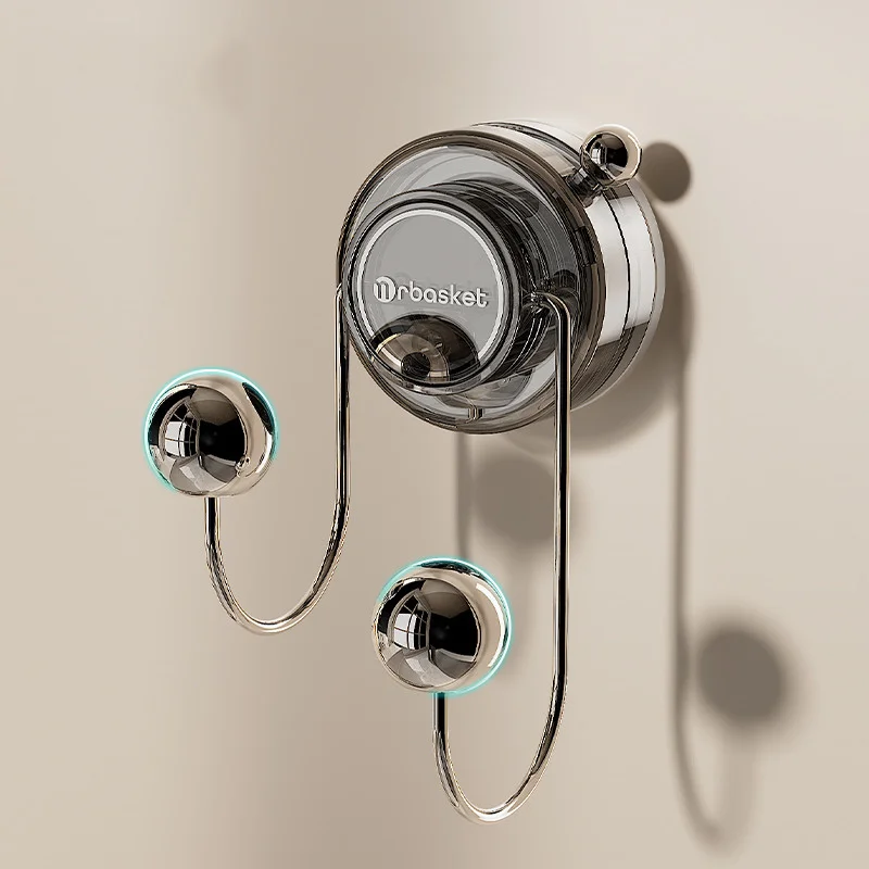 Home Multi-functional No-punch Hook Light Luxury Bathroom Porch Coat Hook Creative Wall Hanging Storage Rack Organizer