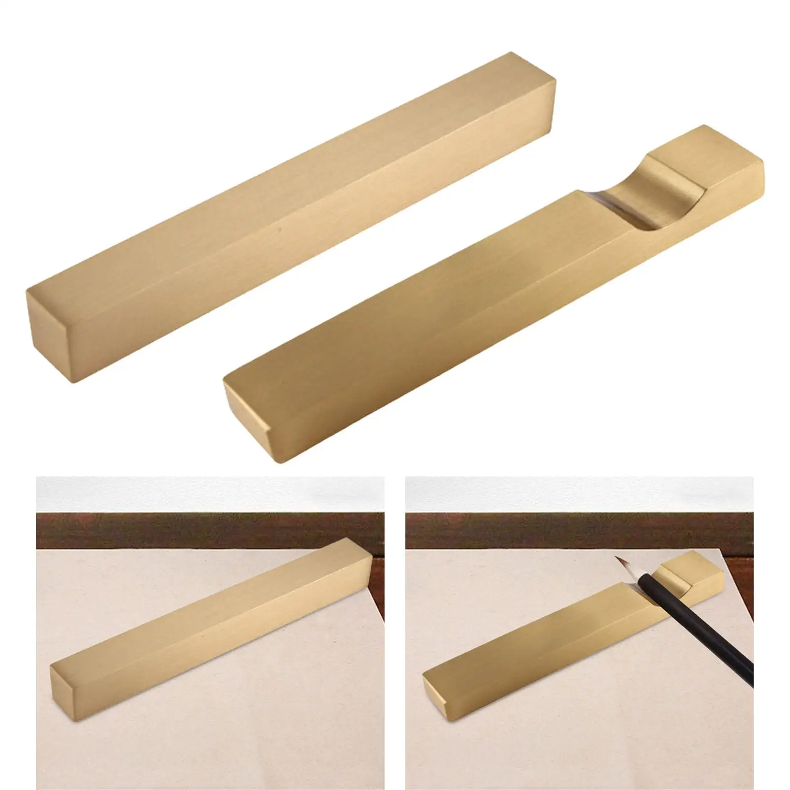 서예 종이 무게, 서예 연습을위한 중국 서예 구리 문진 그림 쓰기 그림